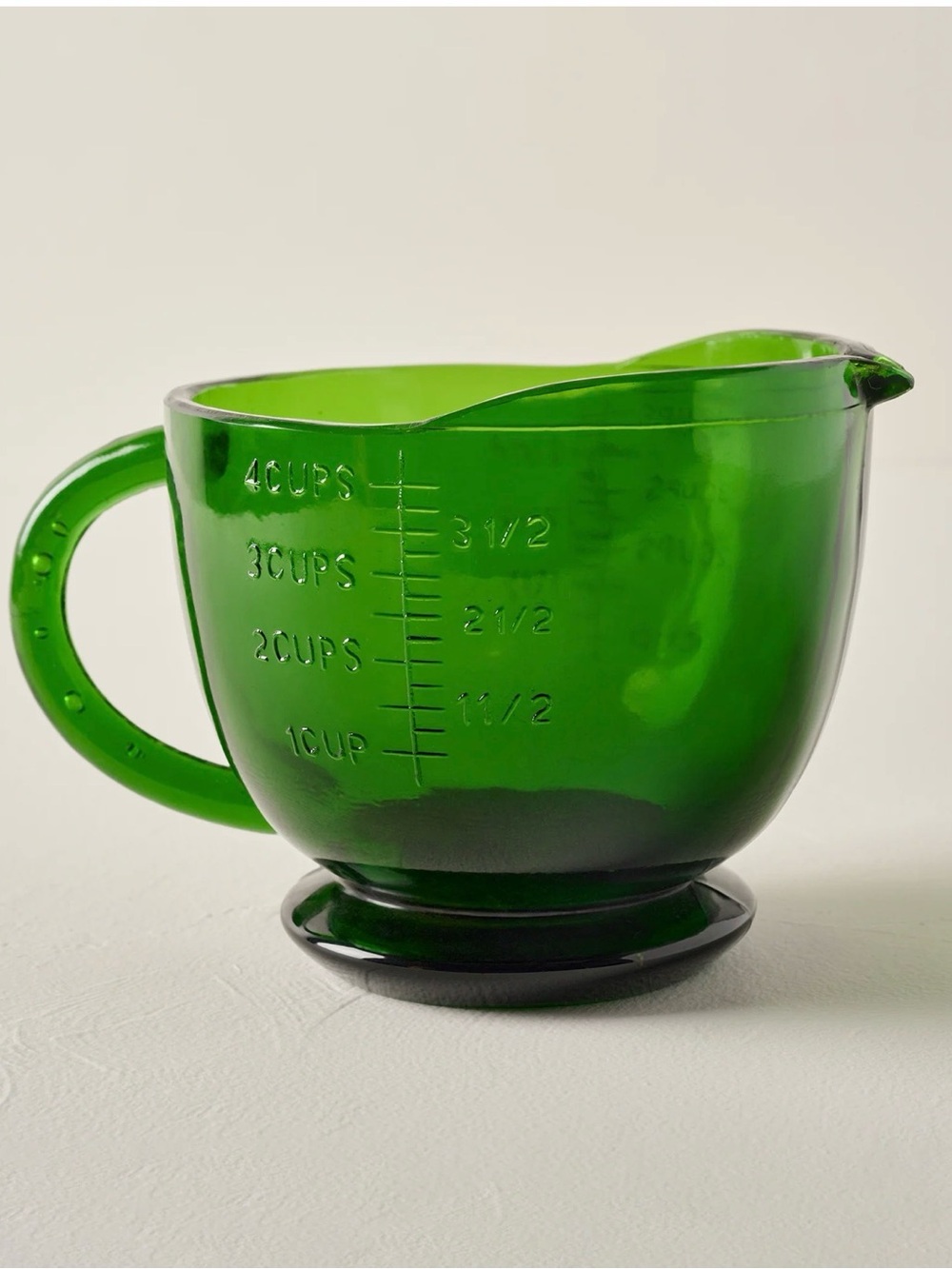 Magnolia Green Glass 4 Cup Measuring Cup